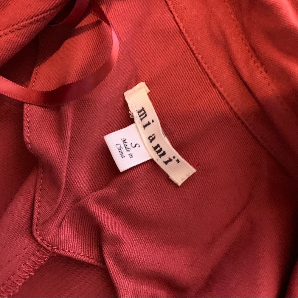 Francesca’s Burnt Orange Trench Coat - Picture 4 of 4